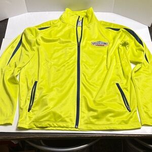 Varsity Bright Neon Yellow Zip Hoodie